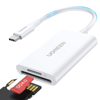 Cititor de Carduri Type-C la TF/SD Card, Plug&Play, 170MB/s - Ugreen M265 (35506) - White