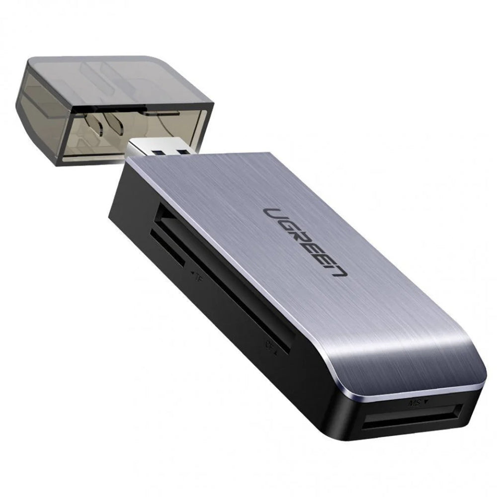 Ugreen - Card Reader CM180 (50541) - USB to SD/TF/CF/MS Card, Plug&Play, 512GB, 5Gbps - Grey – imagine 3