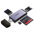 Ugreen - Card Reader CM180 (50541) - USB to SD/TF/CF/MS Card, Plug&Play, 512GB, 5Gbps - Grey