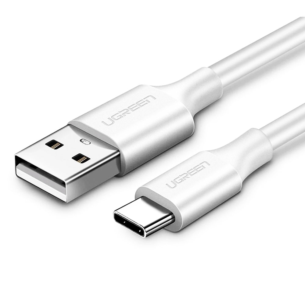 Ugreen - Data Cable US287 (60121) - USB to Type-C, 3A, 18W, 1m - White