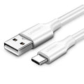 Ugreen - Data Cable US287 (60121) - USB to Type-C, 3A, 18W, 1m - White