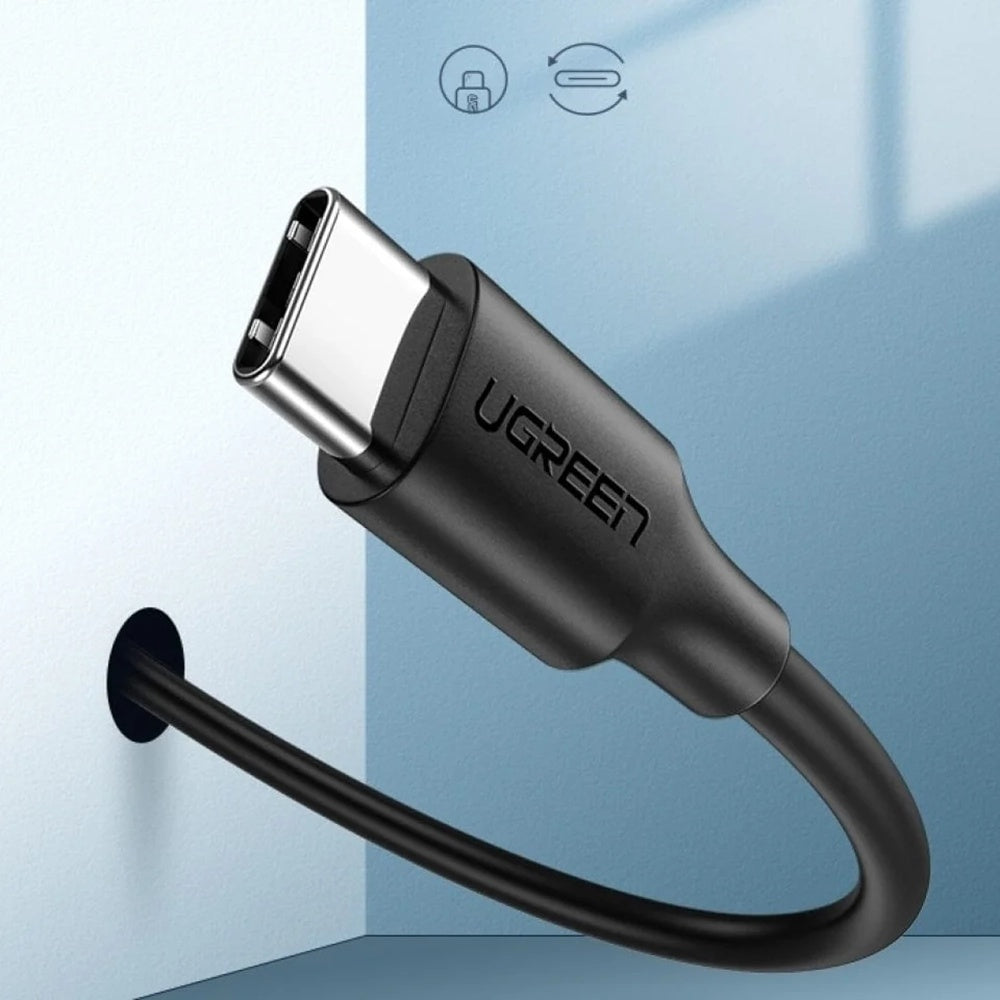 Ugreen - Data Cable US287 (60121) - USB to Type-C, 3A, 18W, 1m - White