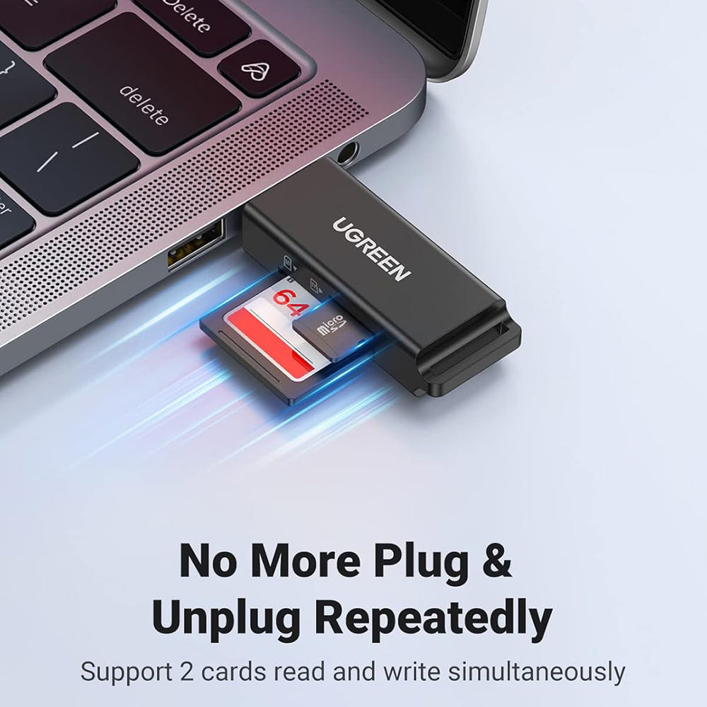 Ugreen - Card Reader CM104 (40752) - USB to SD/TF Card, 5Gbps - Black – imagine 3