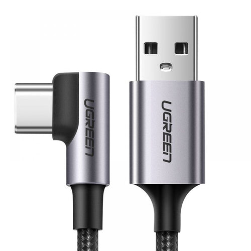 Cablu Ugreen Right Angle US284 (70255), USB-C, 18W 3A, 3m, Gri