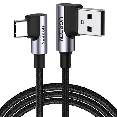 Cablu Ugreen Right Angle US176 (20856), USB-C, 3A, 1m, Gri