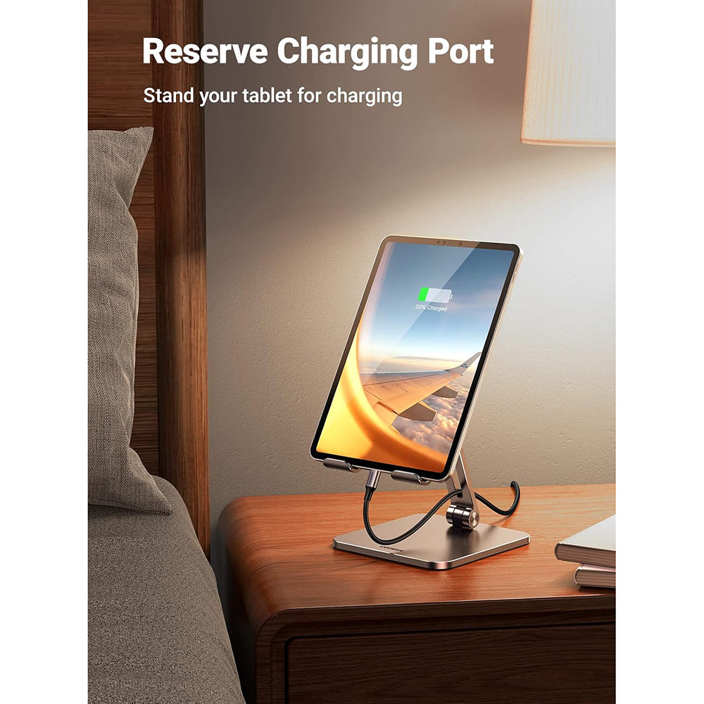 Ugreen - Desk Holder LP134 (40393) - for Phone and Tablet 12.9", Foldable, Adjustable, Anti-Slip Design - Space Gray