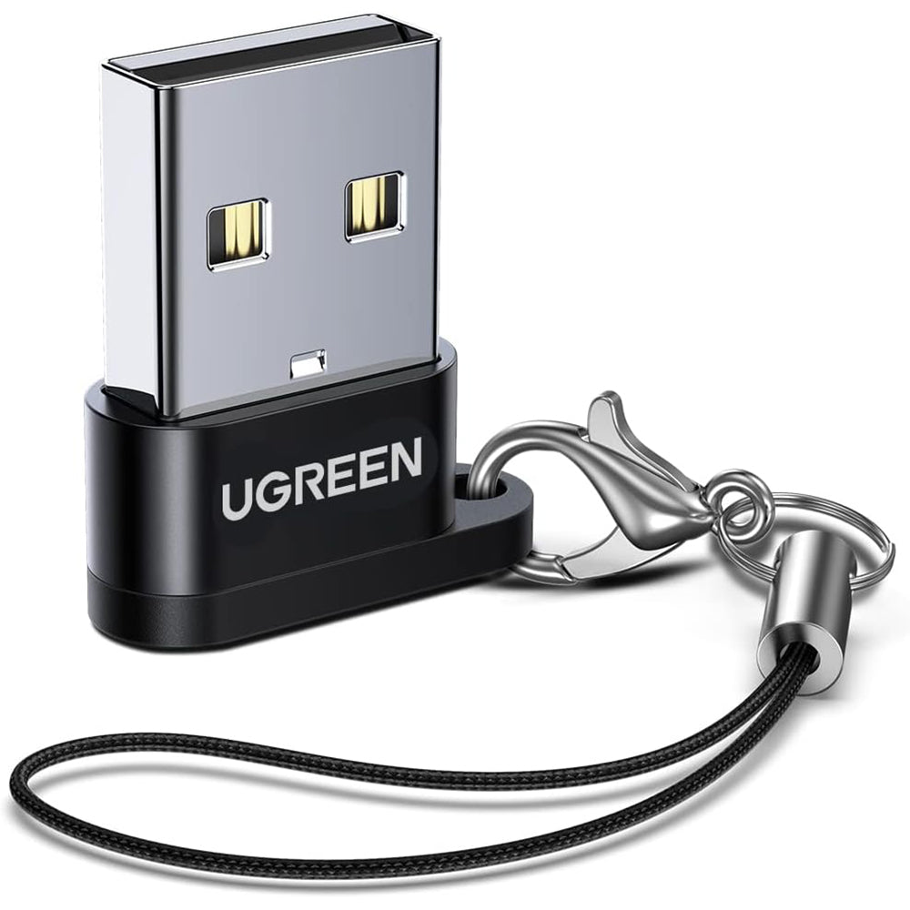 Ugreen - Adapter US280 (50568) - USB to USB-C, Sync & Charge, Lanyard, 480Mbps - Black