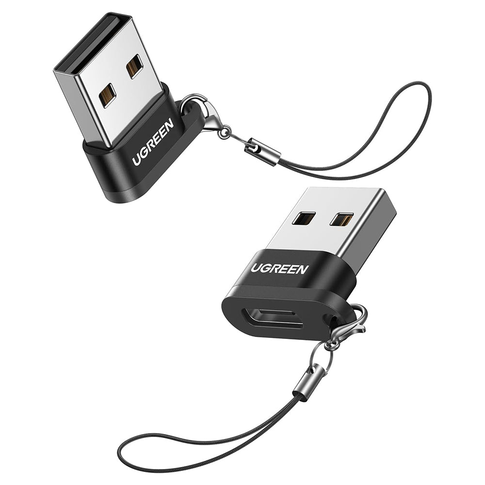 Ugreen - Adapter US280 (50568) - USB to USB-C, Sync & Charge, Lanyard, 480Mbps - Black