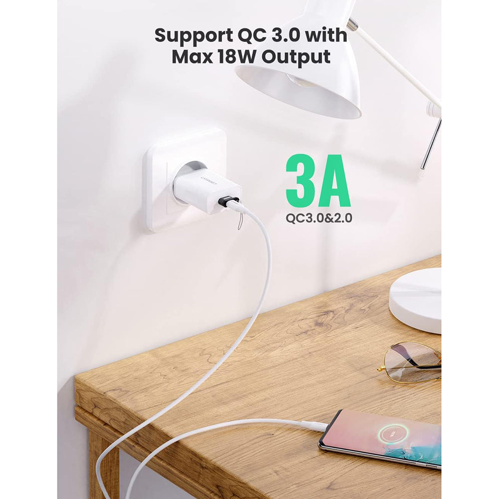 Ugreen - Adapter US280 (50568) - USB to USB-C, Sync & Charge, Lanyard, 480Mbps - Black