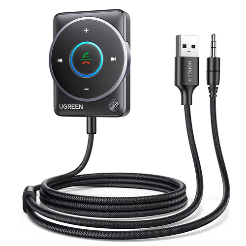 Ugreen - Audio Receiver CM723 (35002) - USB, Jack 3.5mm, Bluetooth 5.4, LED Light Design, Dual Pairing - Black