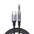 Cablu Ugreen CM450 (20192), Type-C la 3.5mm, DAC, 1m, Gri