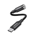 Adaptor Ugreen Type-C la Jack 3.5mm AV161, 10cm, Negru