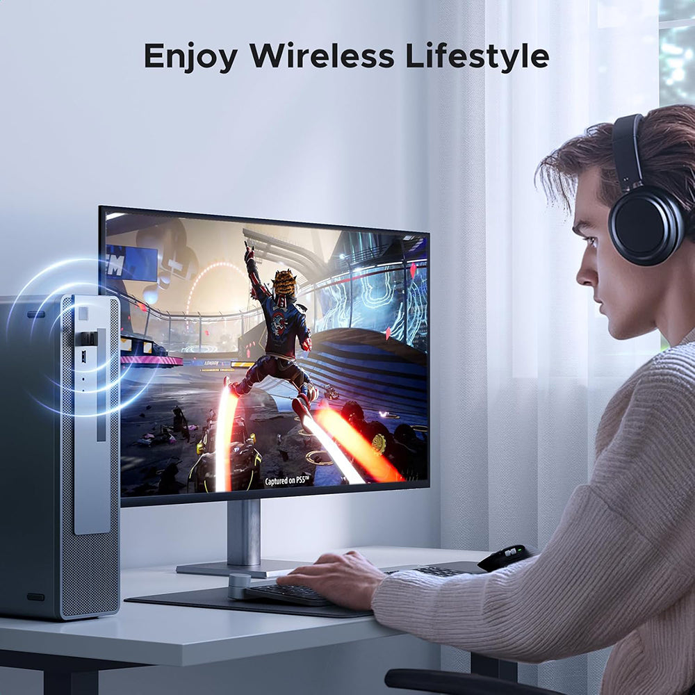 Ugreen - Wireless Adapter CM748 (45134) - USB Bluetooth 5.4, Plug and Play, High-Fidelity Audio, Compact Size - Black