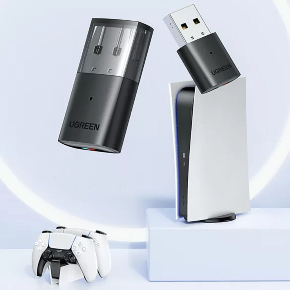 Ugreen - Bluetooth Adapter CM408 (10928) - for PC / PS / Switch, USB, Bluetooth 5.0, Mini Size - Black
