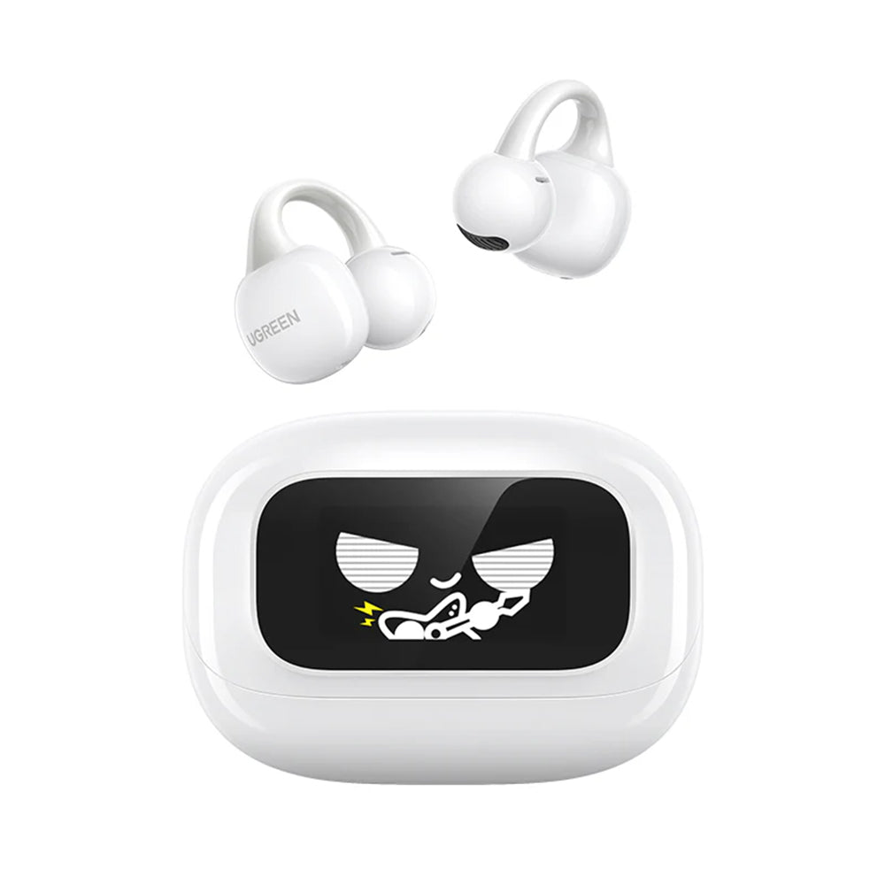 Ugreen - Earbuds HiTune S6 ClipBuds Magic WS208 (55136) - with Display, Bluetooth 5.4, Noise Reduction, Low Latency - Wh