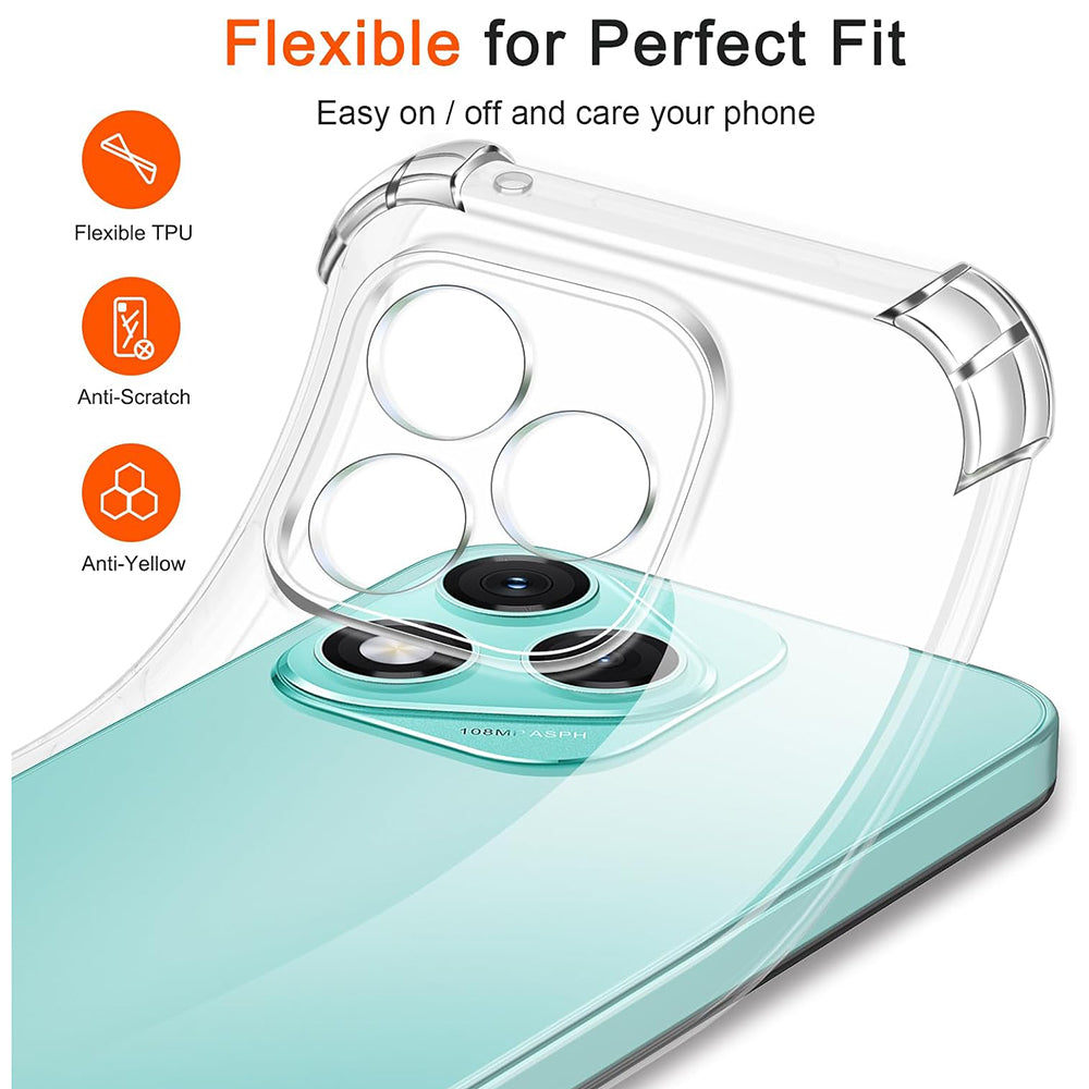 Techsuit - Shockproof Clear Silicone - Samsung Galaxy M56 - Clear