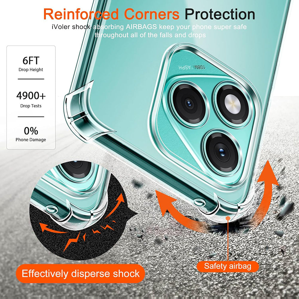 Techsuit - Shockproof Clear Silicone - Samsung Galaxy M56 - Clear