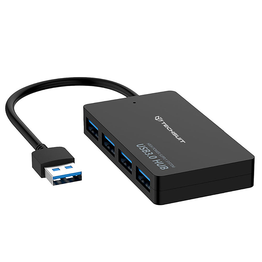 Techsuit - Docking Station QuantumNode 4 in 1 (H15) - USB to 4x USB 3.0, ABS - Black