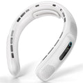 Techsuit - Neck Fan (S11) - Portable, Silicone Support, 4x Airflow, Digital Display, 4000mAh, 4800RPM - White