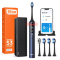 Bitvae - Electric Toothbrush (BVS3 Smart) - Sonic, 4 Heads with Cover, Case, 5Modes, Timer, Pressure Sensor, App - Night