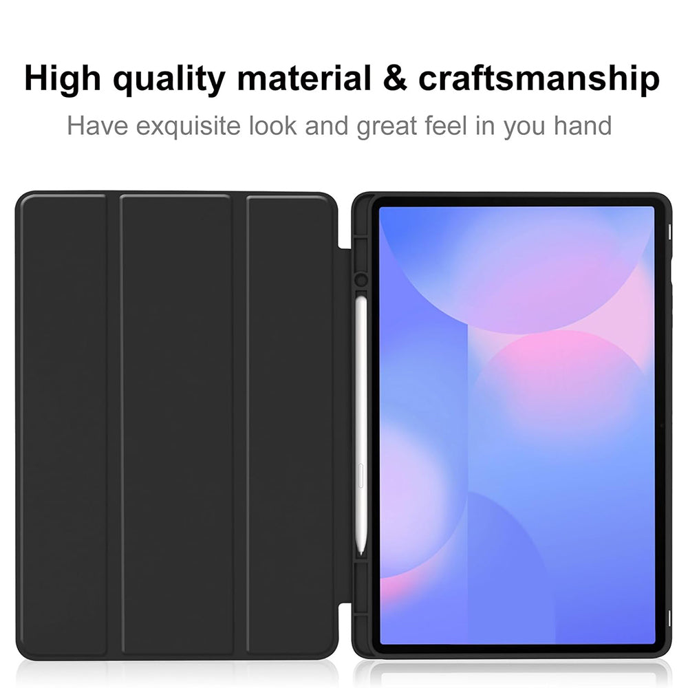 Techsuit - Flex Trifold (with Pencil Holder) - Samsung Galaxy Tab S10 FE Plus - Gray