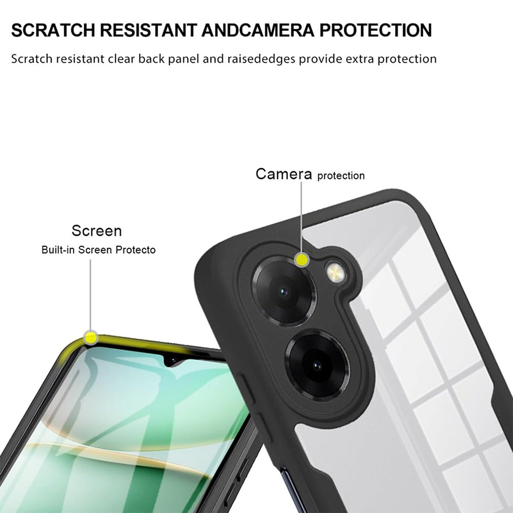 TechSuit Folie de protectie Techsuit ColorVerse 360 Series + compatibil cu Xiaomi Redmi A5 4G (Standard), Negru – imagin