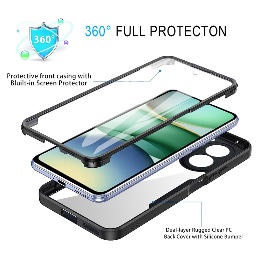 TechSuit Folie de protectie Techsuit ColorVerse 360 Series + compatibil cu Xiaomi Redmi A5 4G (Standard), Negru – imagin