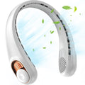 Techsuit - Neck Fan (S9) - Portable, with Digital Display, 3 Wind Speeds, 5200mAh, 5800RPM - White