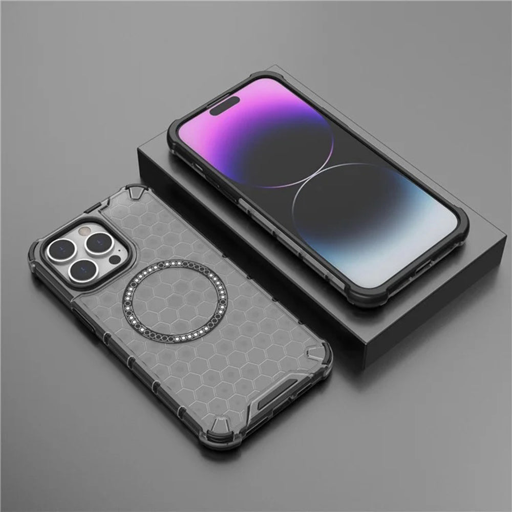 Techsuit - HoneyComb Shield MagSafe - iPhone 14 Pro - Black