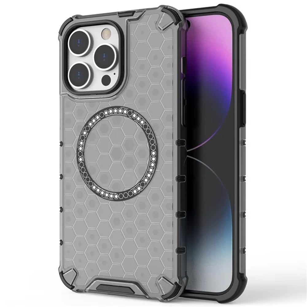 Techsuit - HoneyComb Shield MagSafe - iPhone 14 Pro - Black
