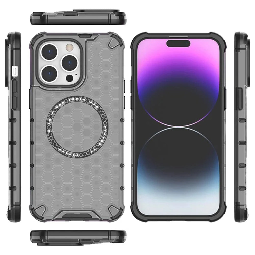 Techsuit - HoneyComb Shield MagSafe - iPhone 14 Pro - Black