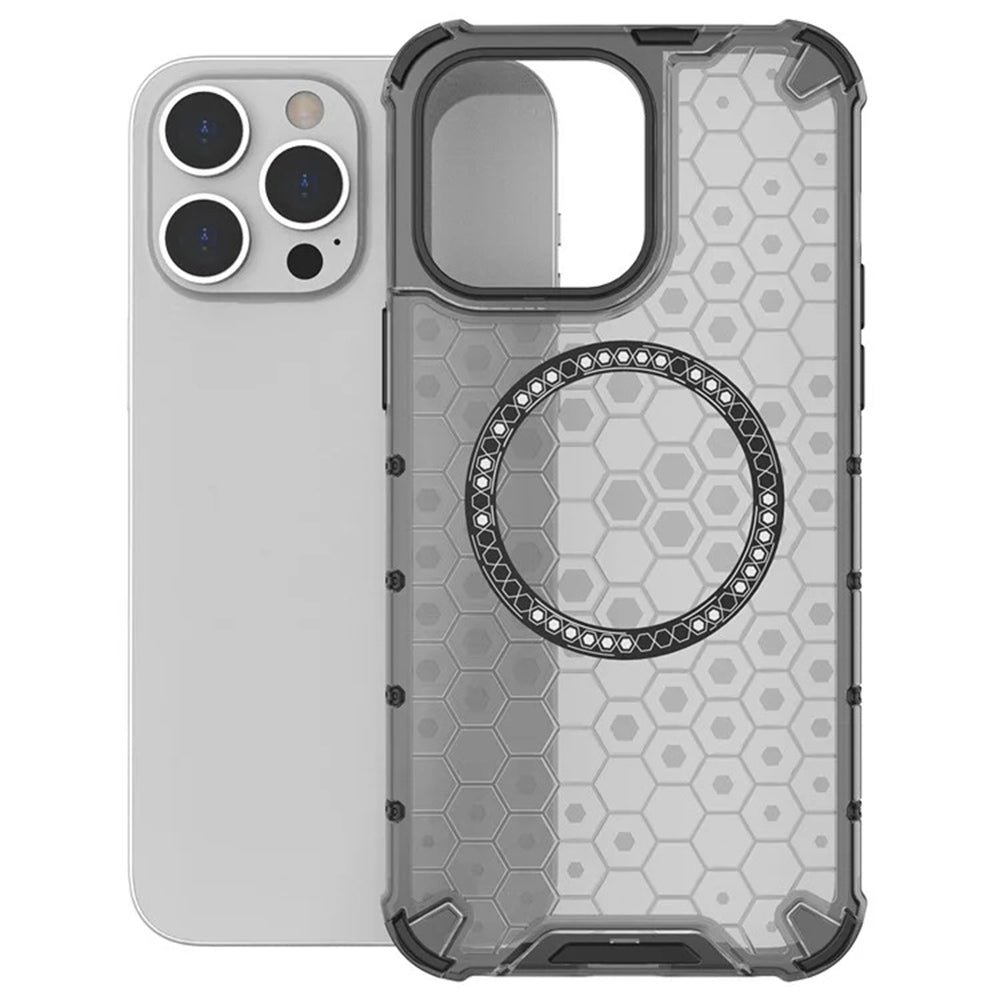Techsuit - HoneyComb Shield MagSafe - iPhone 14 Pro - Black