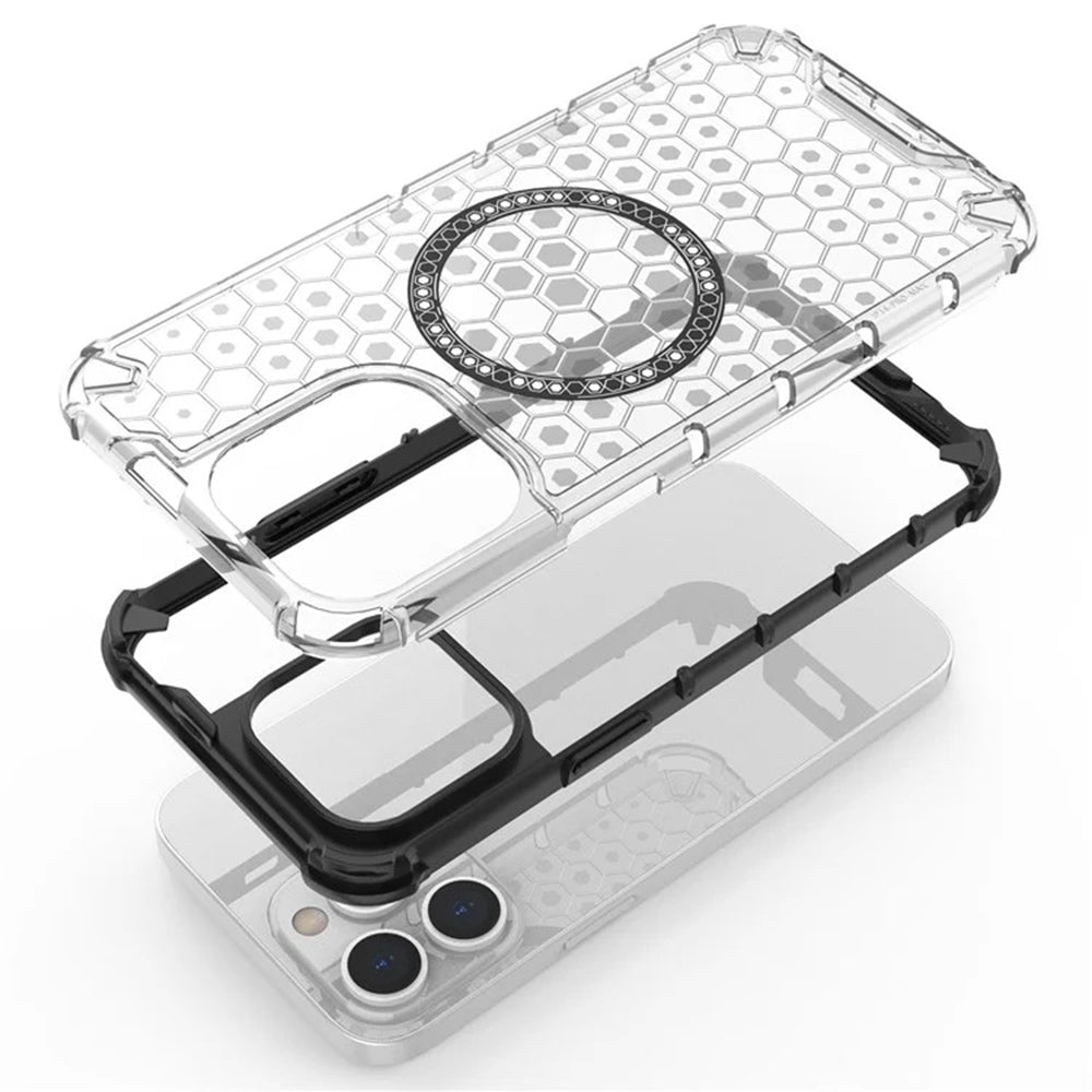 Techsuit - HoneyComb Shield MagSafe - iPhone 14 Pro - Black