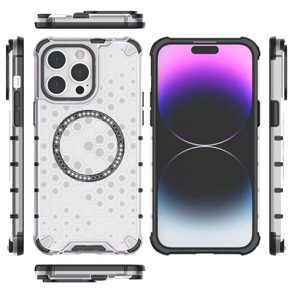 Techsuit - HoneyComb Shield MagSafe - iPhone 14 Pro - White