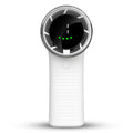 Techsuit - Premium Mini Hand Fan (A8) - with LED Digital Display, USB-C Rechargeable, 5 Wind Speeds, 3600mAh - White