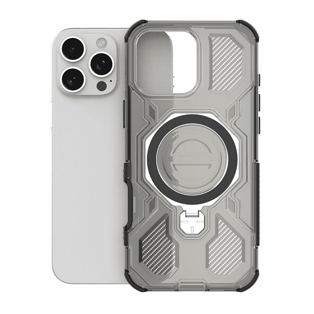TechSuit Husa de protectie Techsuit Carbon Shield PRO compatibil cu Samsung Galaxy A16 4G / A16 5G, Negru Fumuriu – imag