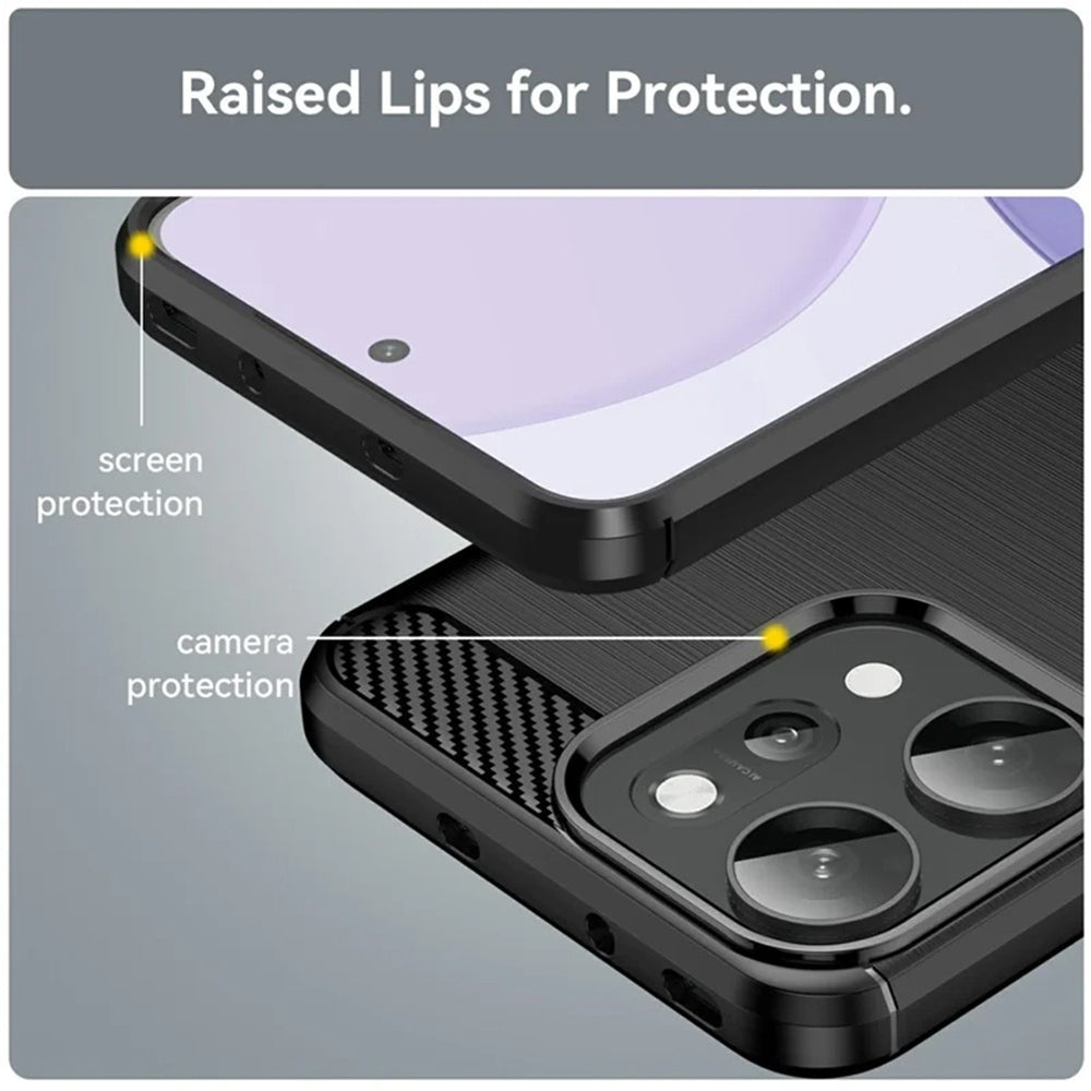 Techsuit - Carbon Silicone - Oppo Reno14 Pro - Black
