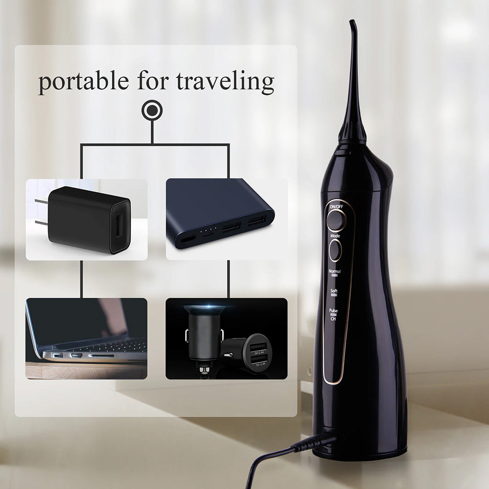Bitvae - Water Flosser (BV5020E) - with 4x Standard, 1x Periodontal, 1x Orthodontic, 1x Tongue Nozzel, 300ml, 3 Modes - 