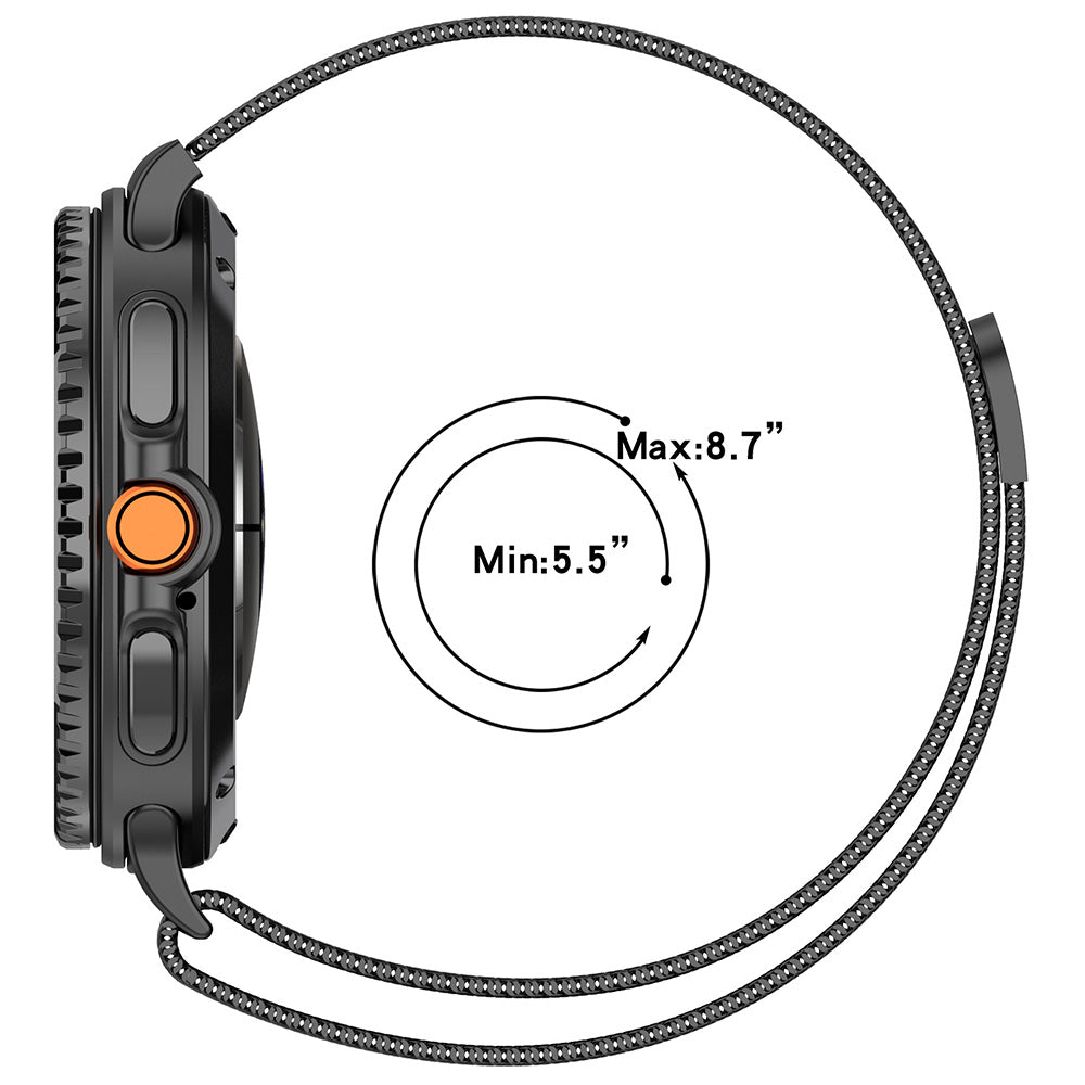 Techsuit - Watchband (W009) - Samsung Galaxy Watch8 40mm/Watch8 44mm/Watch8 Classic - Natural Titanium