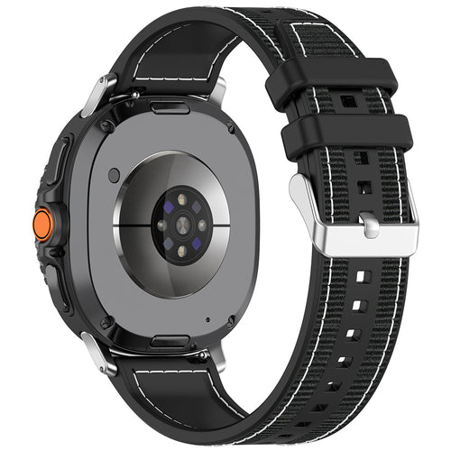 Techsuit - Watchband (W051) - Samsung Galaxy Watch8 40mm/Watch8 44mm/Watch8 Classic - Black
