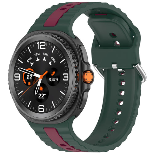 Techsuit - Watchband (W078) - Samsung Galaxy Watch8 40mm/Watch8 44mm/Watch8 Classic - Midnight Emerald