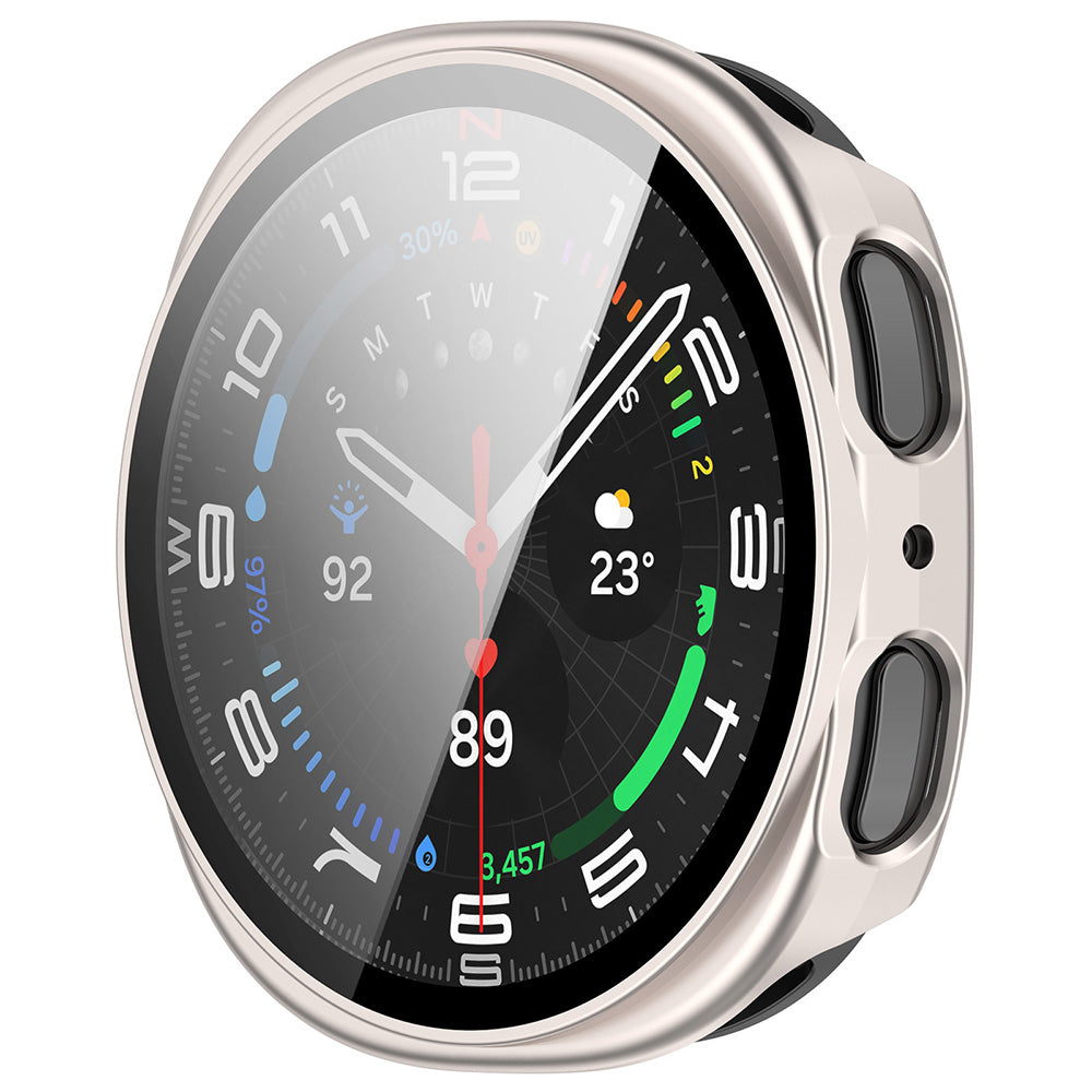 Techsuit - Defense360 Pro + Screen Protector - Samsung Galaxy Watch8 44mm - Pearl