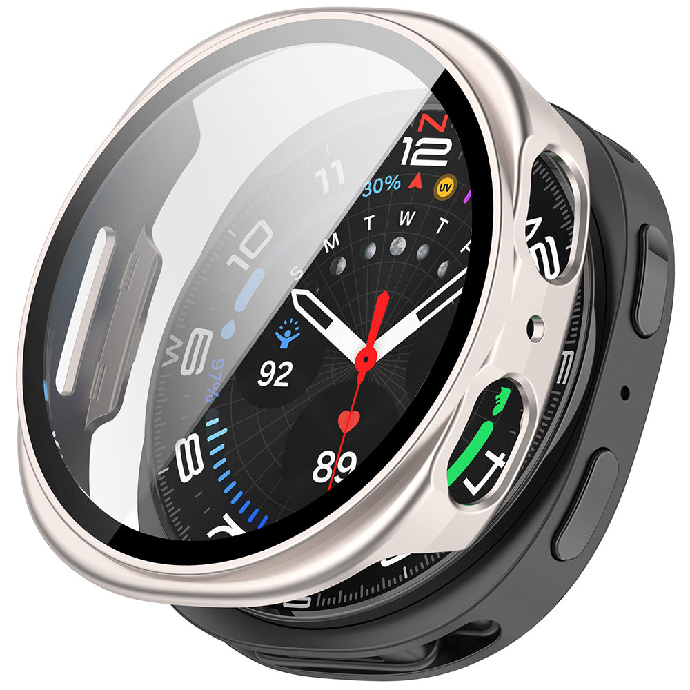 Techsuit - Defense360 Pro + Screen Protector - Samsung Galaxy Watch8 44mm - Pearl