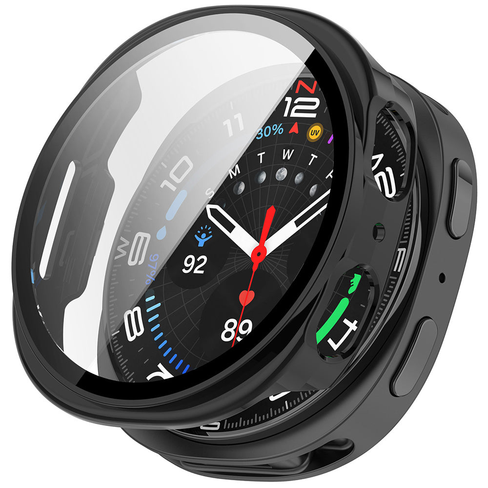 Techsuit - Defense360 Pro + Screen Protector - Samsung Galaxy Watch8 44mm - Black
