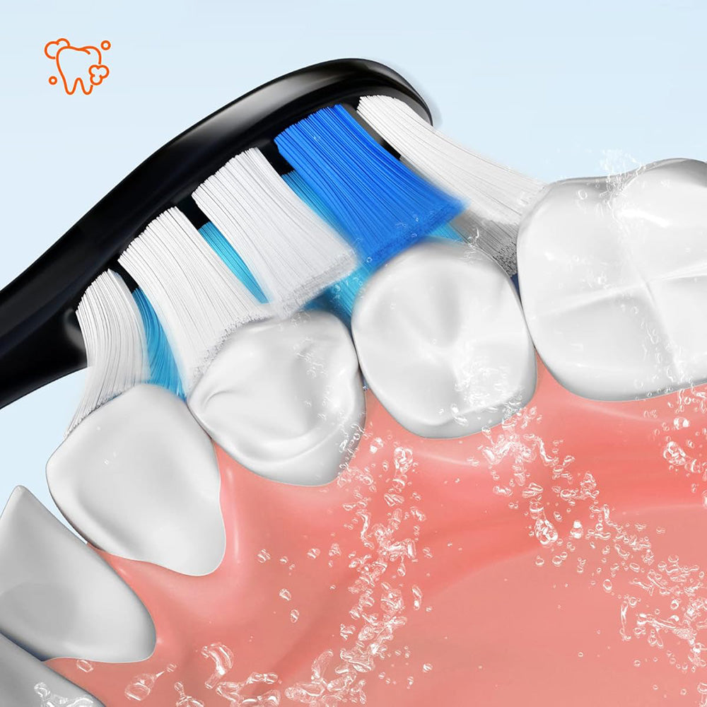Bitvae - Toothbrush Heads (GCS2) - For Bitvae BVS2, x4 - Black