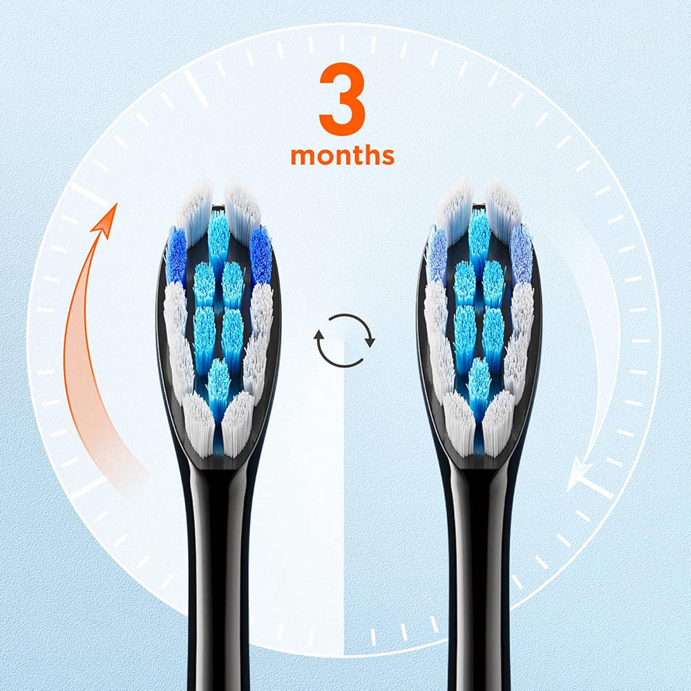 Bitvae - Toothbrush Heads (GCS2) - For Bitvae BVS2, x4 - Black