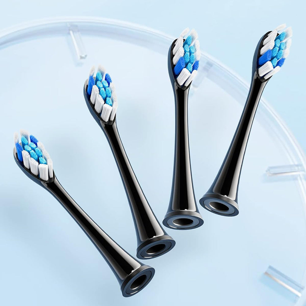 Bitvae - Toothbrush Heads (GCS2) - For Bitvae BVS2, x4 - Black
