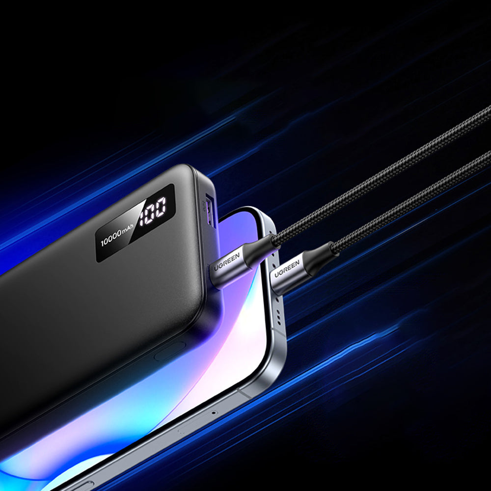 Ugreen - Power Bank PB311 (25742) - Fast Charging, LED Display, 10000mAh, USB, Type-C, PD3.0, 20W, 5V/3A - Black