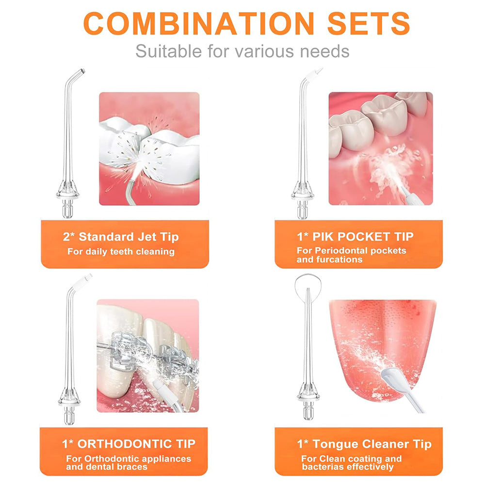 Bitvae - Waterflosser Replacements - Multifunctional, for Waterflosser C2/F30/205, x4 - White