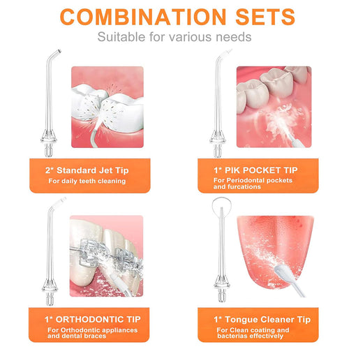 Bitvae - Waterflosser Replacements - Multifunctional, for Waterflosser C2/F30/205, x4 - White